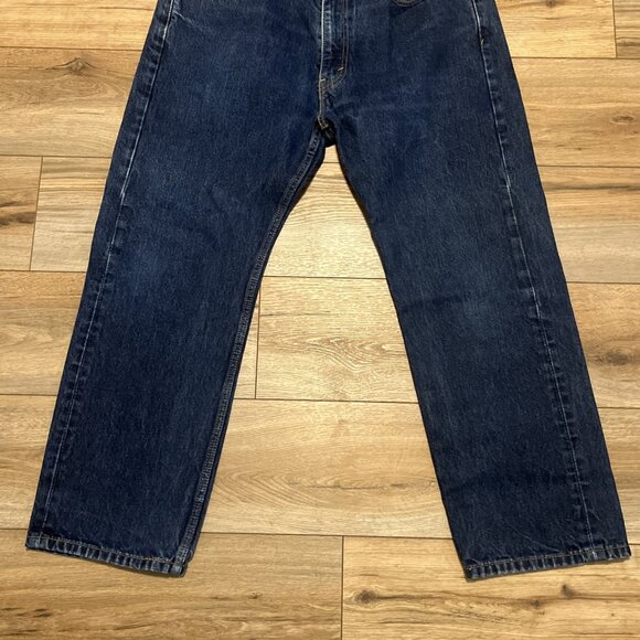 Men's Levis 505 Regular Fit Denim Jeans SZ 38x29 Blue Cotton Modern Red Tab - Picture 3 of 11